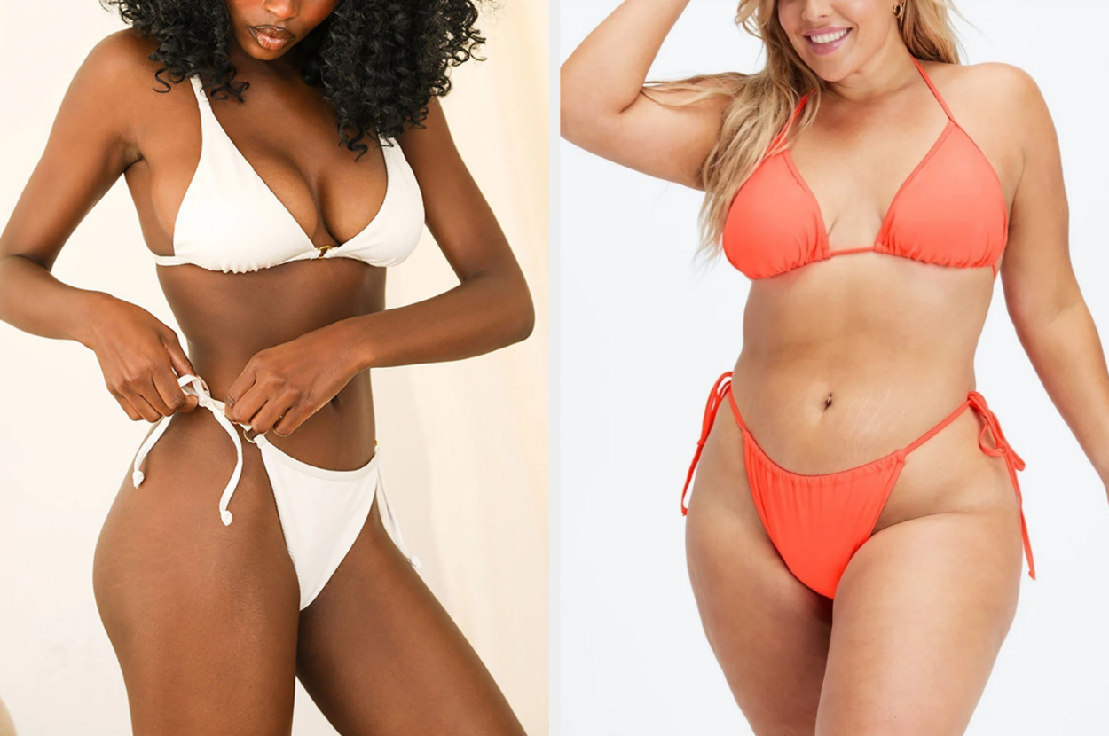 Side-by-side of women in bathing suits