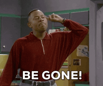 GIF of Martin Lawrence saying, &quot;Be gone!&quot;
