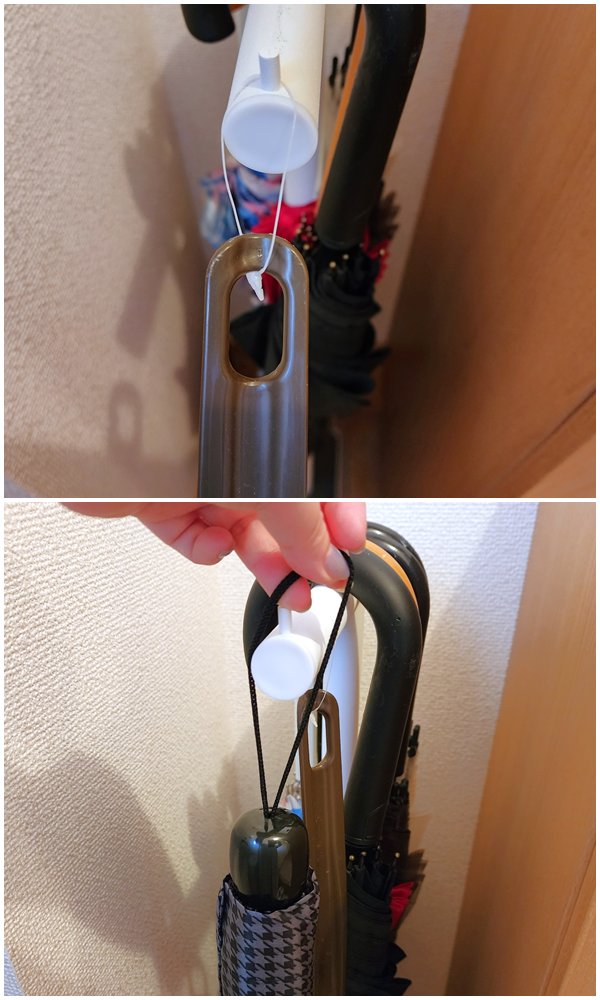 ニトリのおすすめ便利グッズ「ハンギングかさたて（ホワイト）」