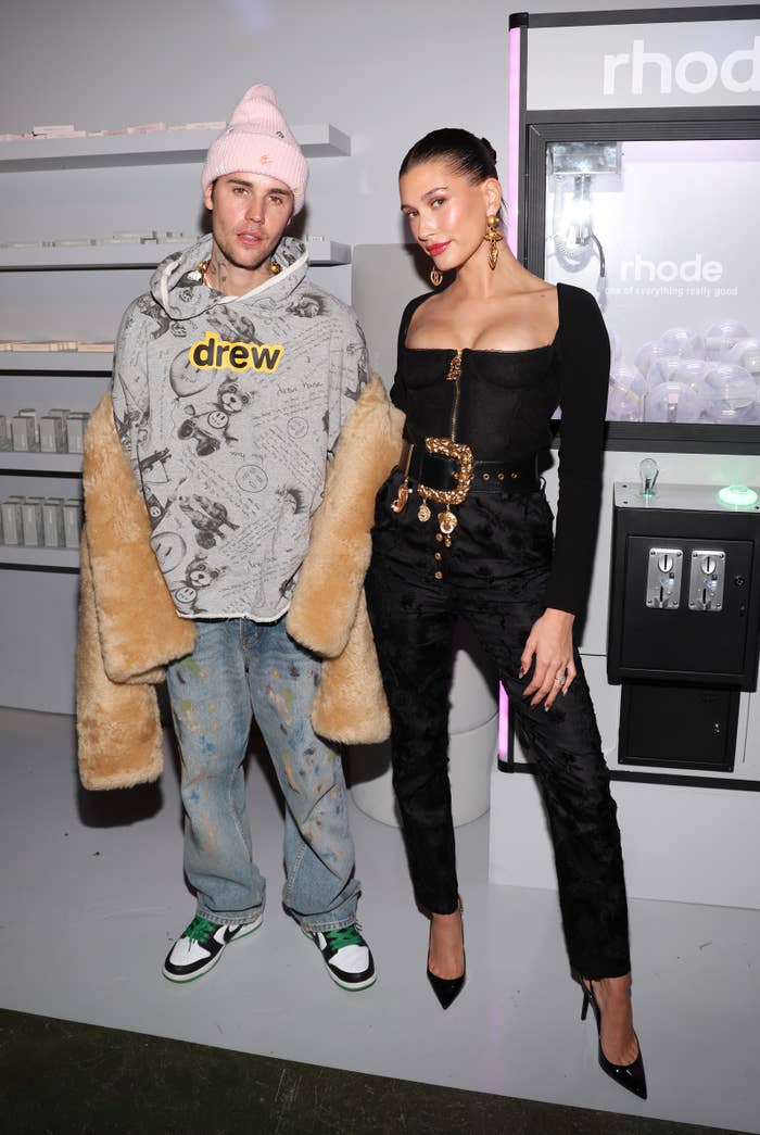 Hailey Bieber Wore Her Husband's Favorite Hoodie With No Pants