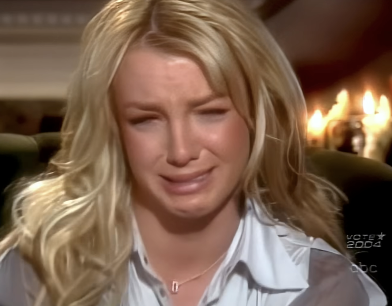 clooseup of britney crying