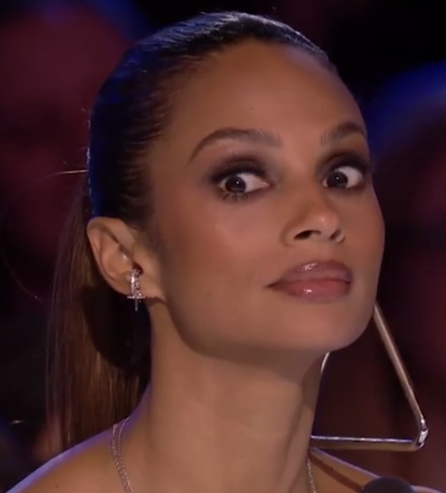 person giving side eye