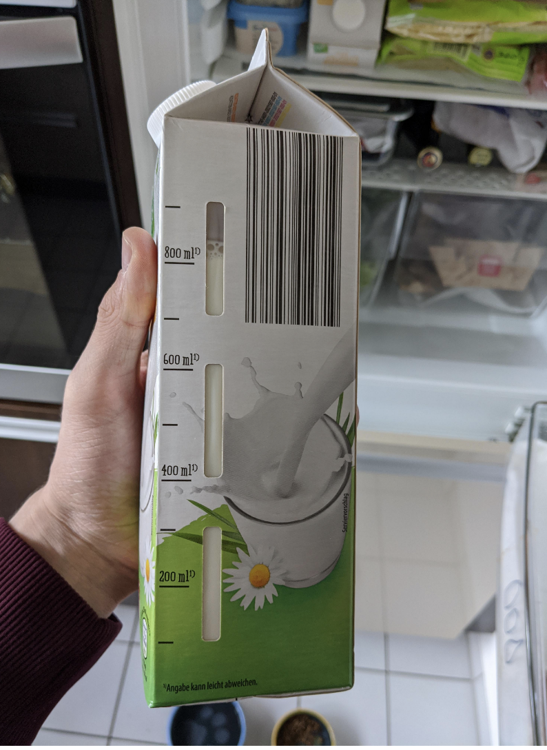 a milk carton