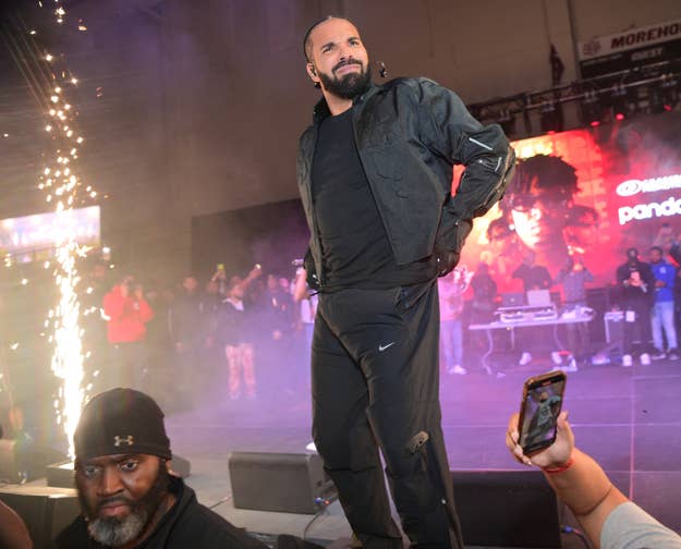 ATLANTA, GA - OCTOBER 19: Drake performs during Wicked (Spelhouse Homecoming Concert) Featuring 21 Savage at Forbes Arena at Morehouse College on October 19, 2022 in Atlanta, Georgia. (Photo by Prince Williams/Wireimage)