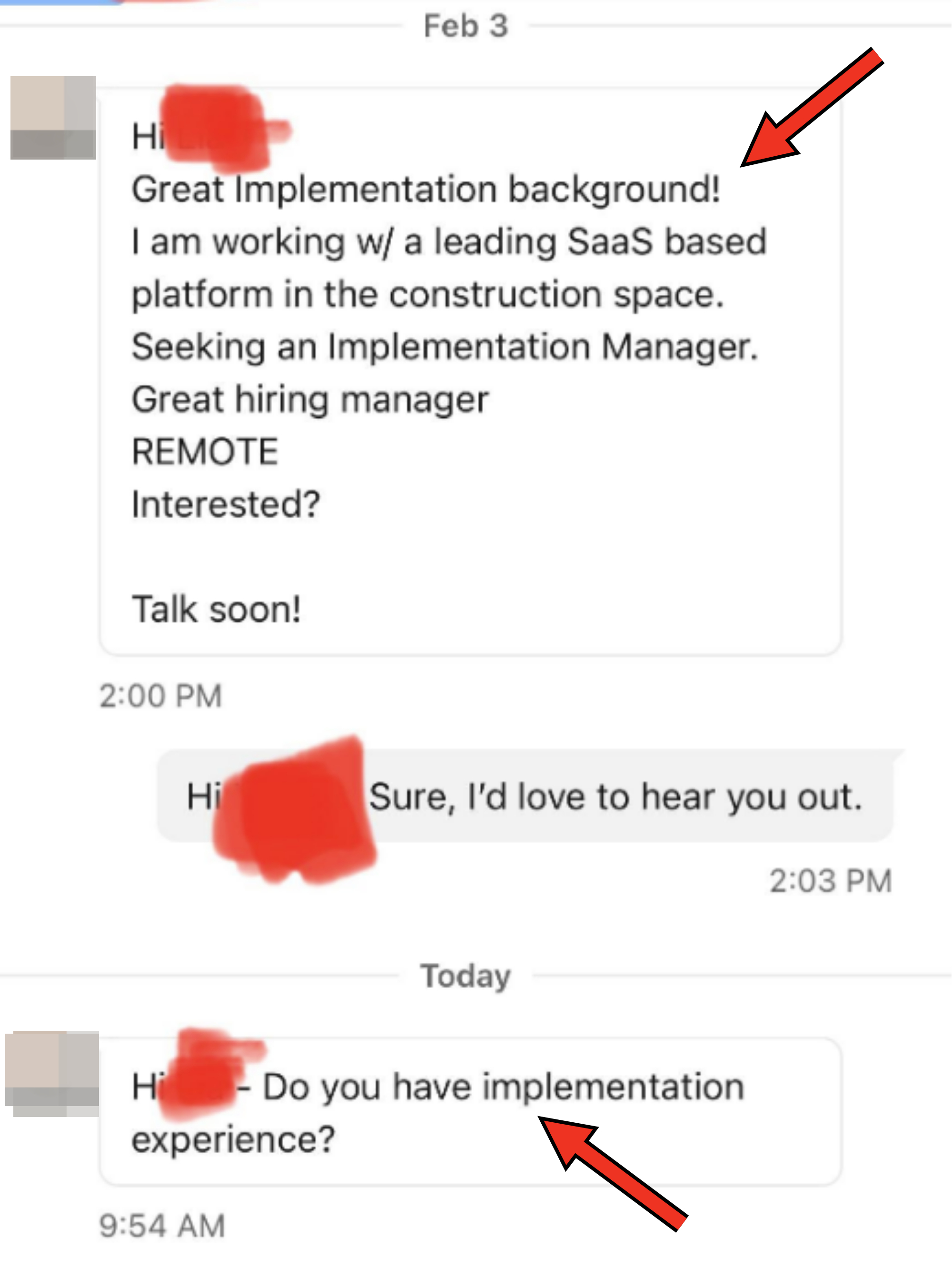&quot;Do you have implementation experience?&quot;