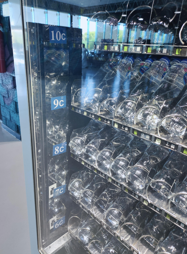 a water bottle vending machine