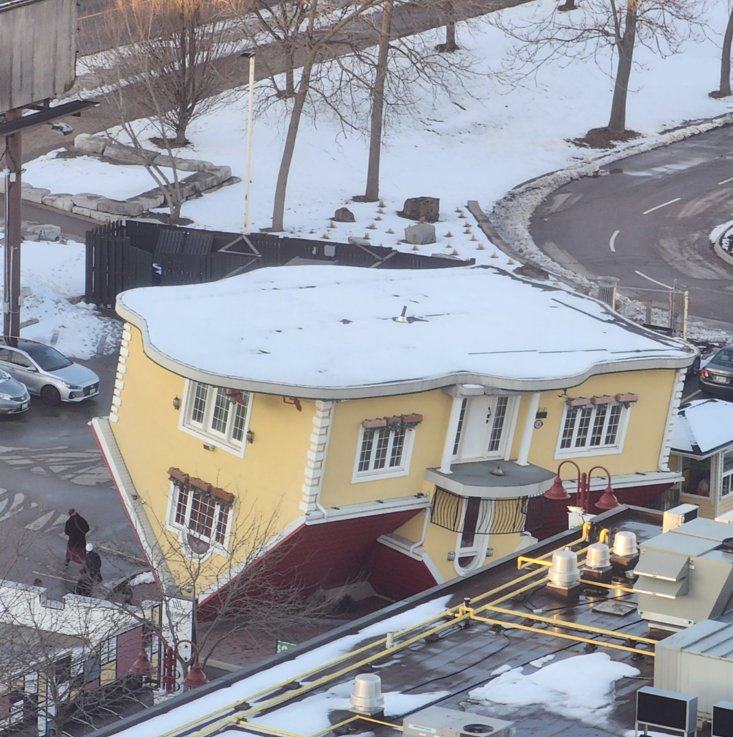 an upside down house