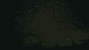 Green lasers in the sky