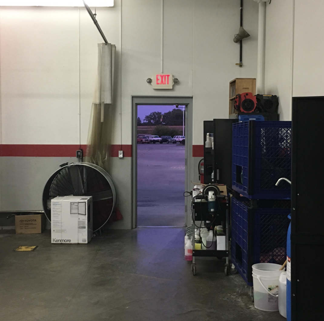 An exit door