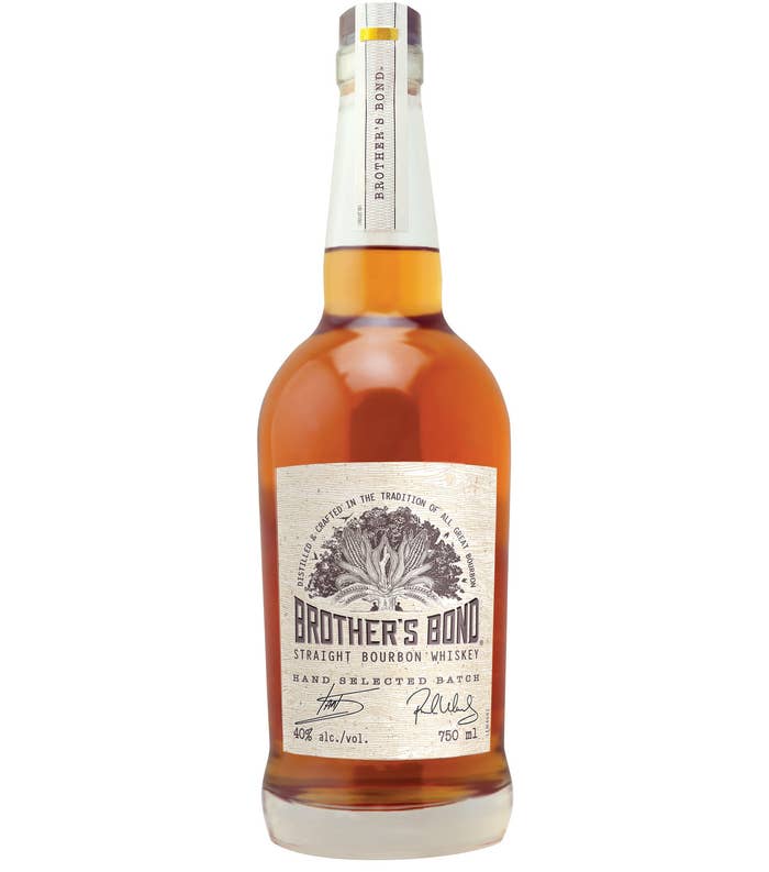 A bottle of Brother's Bond Whisky on a blank background