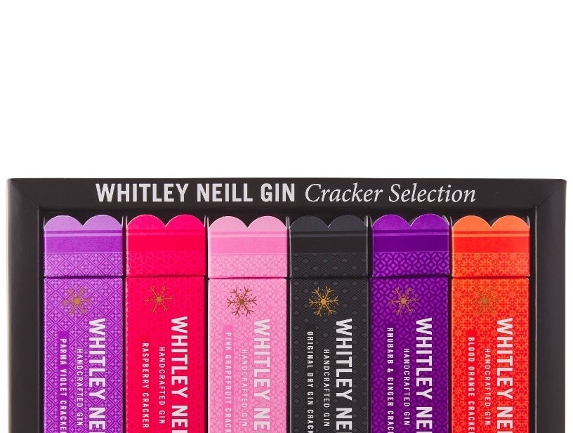 The Whitley Neill Gin Christmas Crackers Gift Pack in its gift box