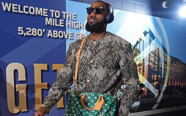 LeBron James Sports $28,000 Worth of Louis Vuitton for Opening