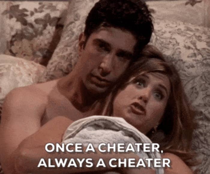 David Schwimmer and Jennifer Aniston on &quot;Friends&quot;