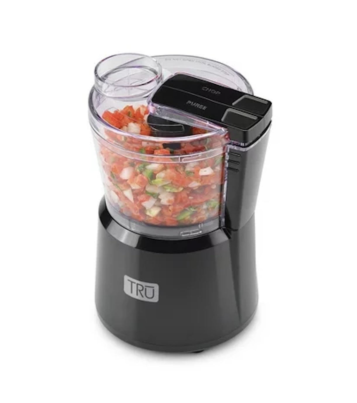 the food processor with salsa in it