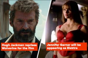 Hugh Jackman as Wolverine, and Jennifer Garner as Elektra