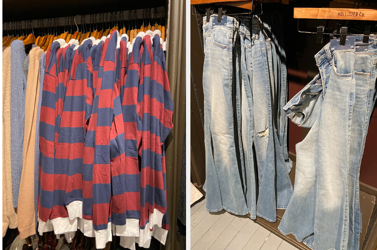 Rugby shirts and flare jeans for sale