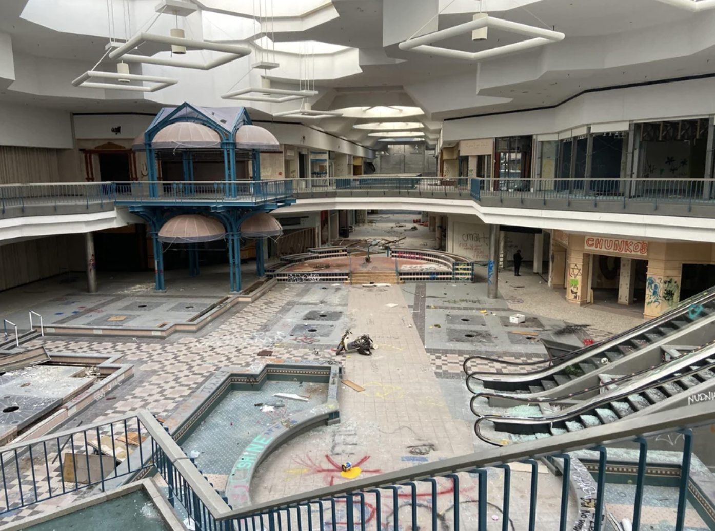 an abandoned mall