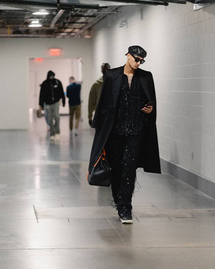 Kyle Kuzma Links With Teyana Taylor for First Tunnel Fit of NBA Season