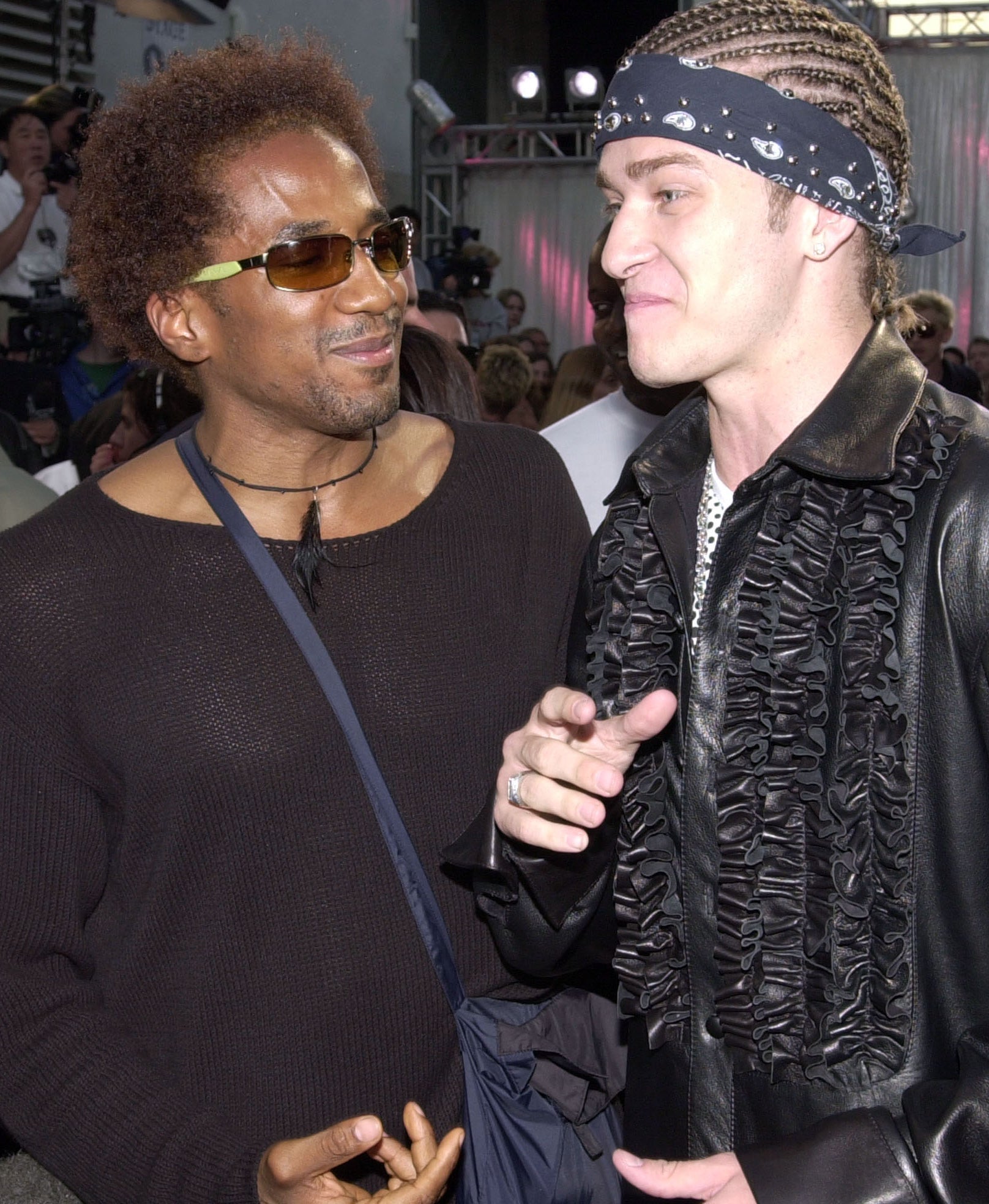 Close-up of rapper Q-Tip and Justin