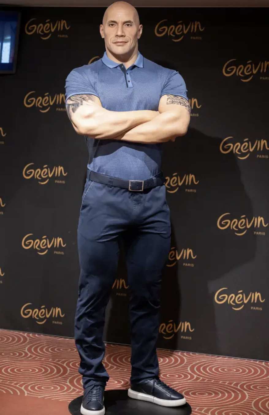 Wax figure of Dwayne Johnson