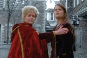 Debbie Reynolds holding Kimberly J Brown's shoulders as Aggie and Marnie in Halloweentown II Kalabar's Revenge
