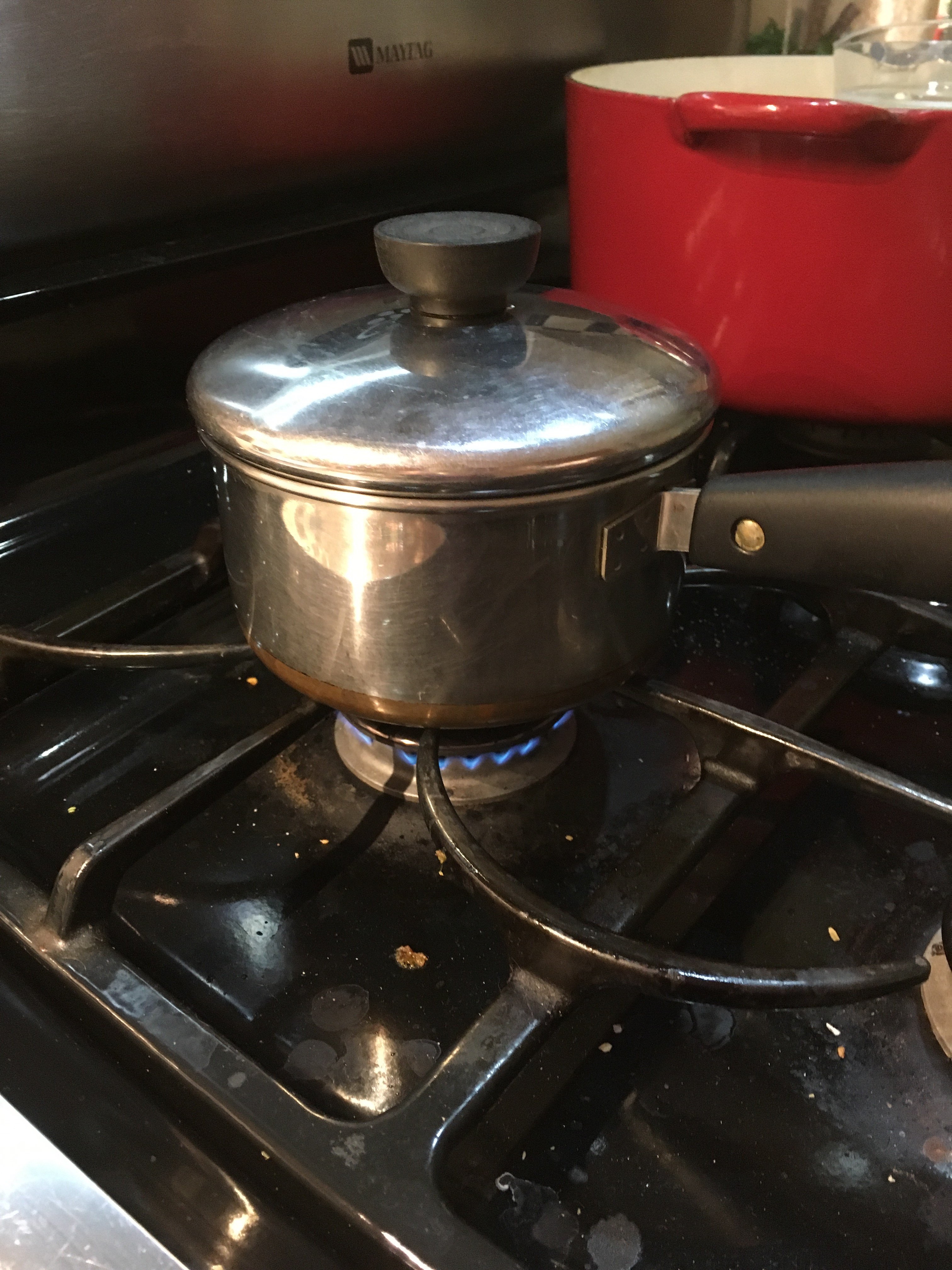 Close-up of cookware on a stove