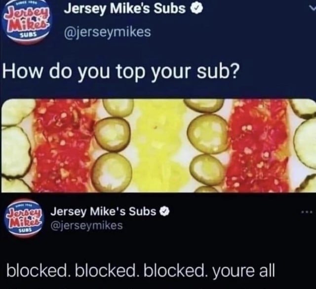 jersey mike subs tweets, how do you top your sub