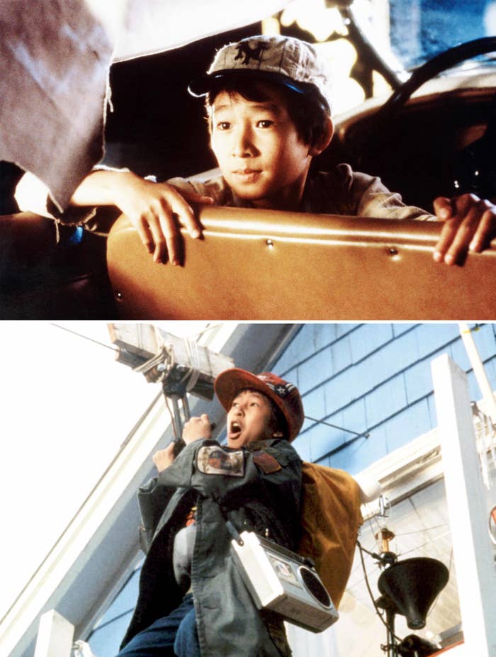 him as a kid in a film