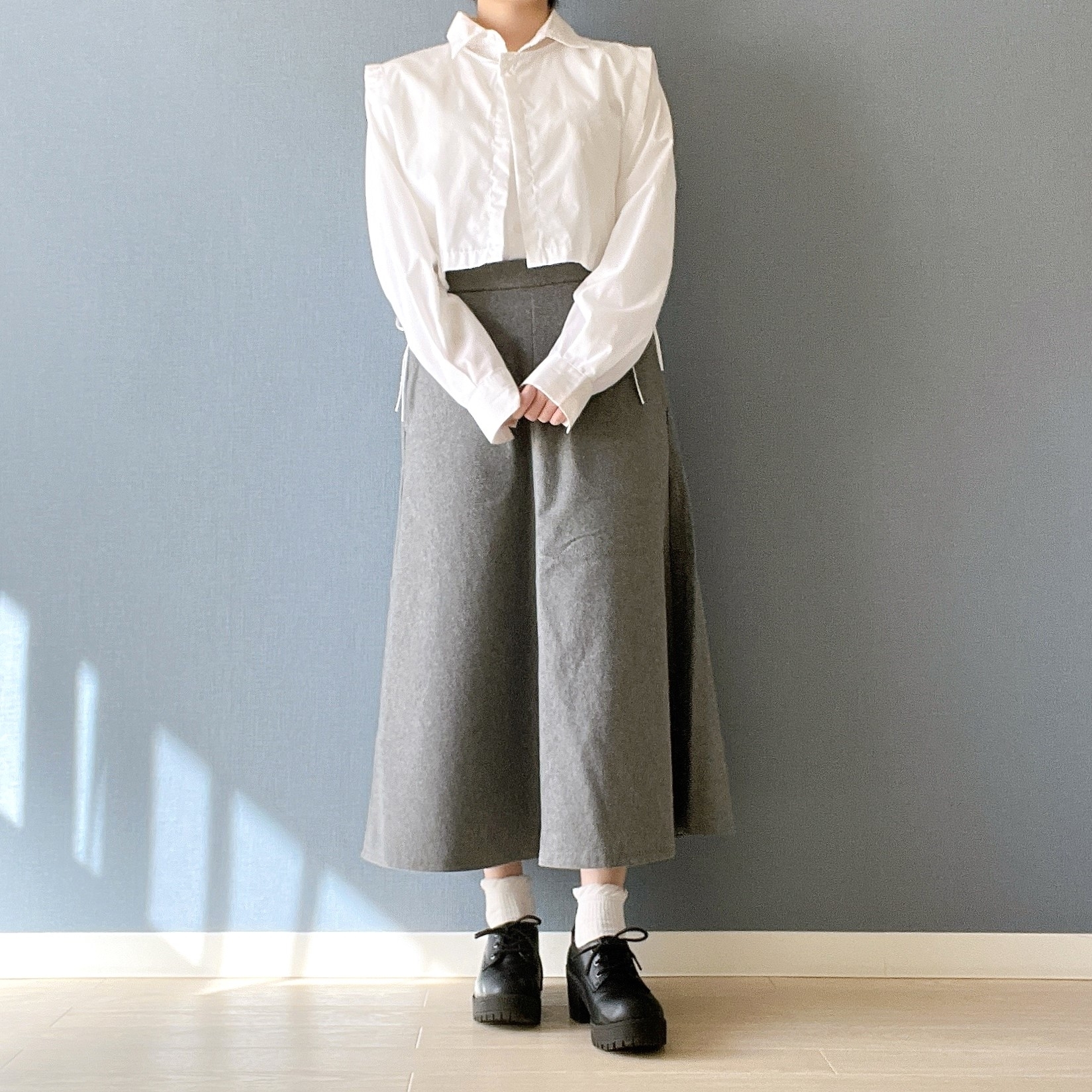 無印良品のオススメのスカート「ストレッチ起毛フレアスカート」