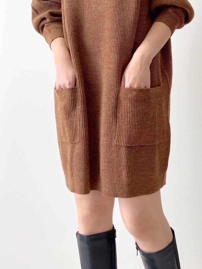 UNIQLO（ユニクロ）のオススメのワンピース「モックネックニットワンピース（長袖）」