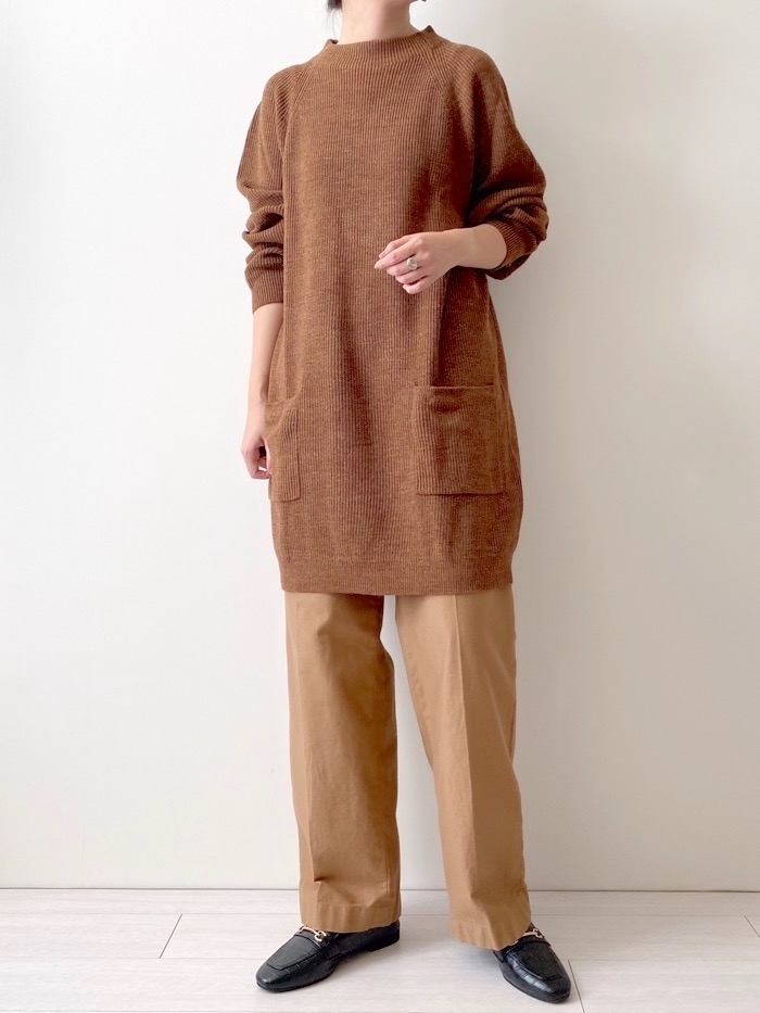 UNIQLO（ユニクロ）のオススメのワンピース「モックネックニットワンピース（長袖）」