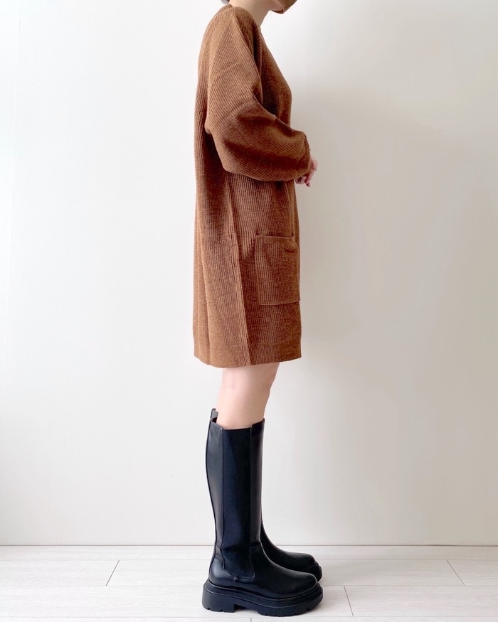 UNIQLO（ユニクロ）のオススメのワンピース「モックネックニットワンピース（長袖）」