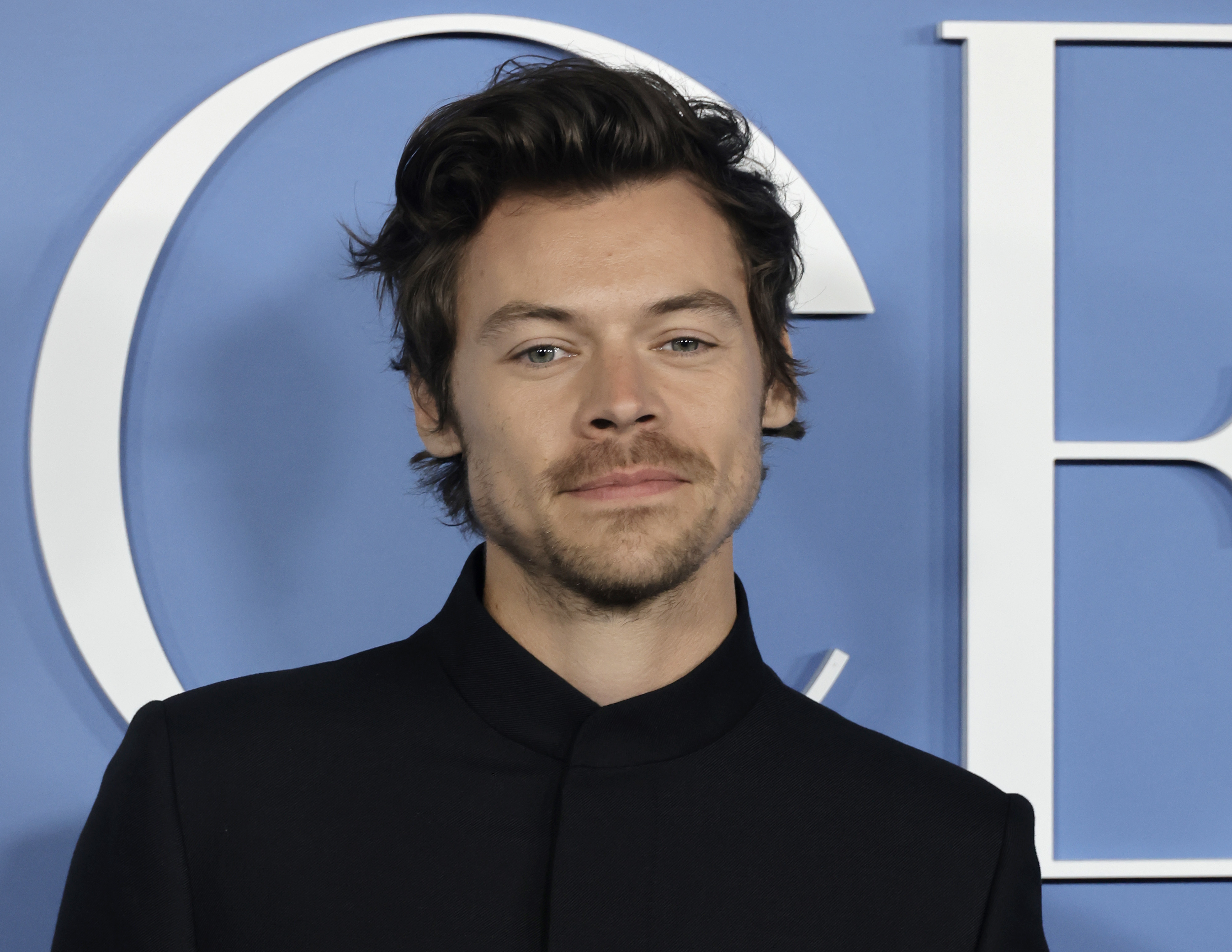 Close-up of Harry at a media event