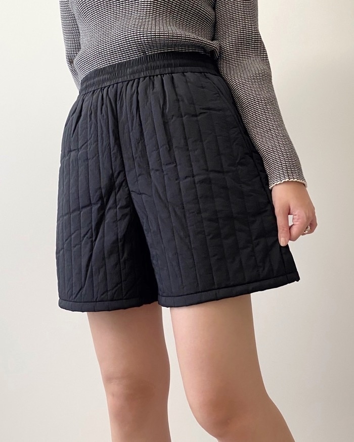 GUのオススメのパンツ「キルティングショートパンツ+E」