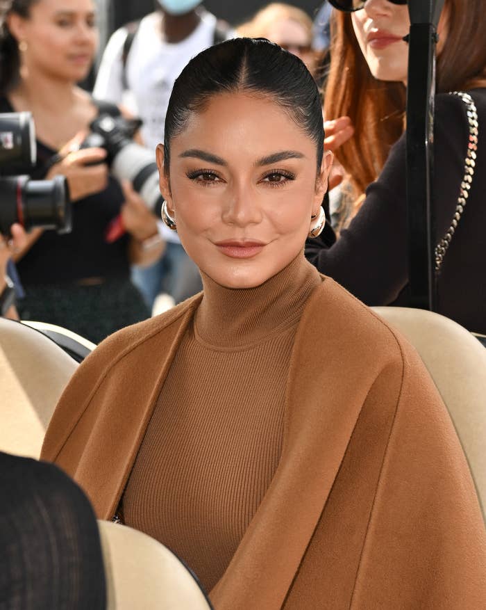 Close-up of Vanessa in a turtleneck