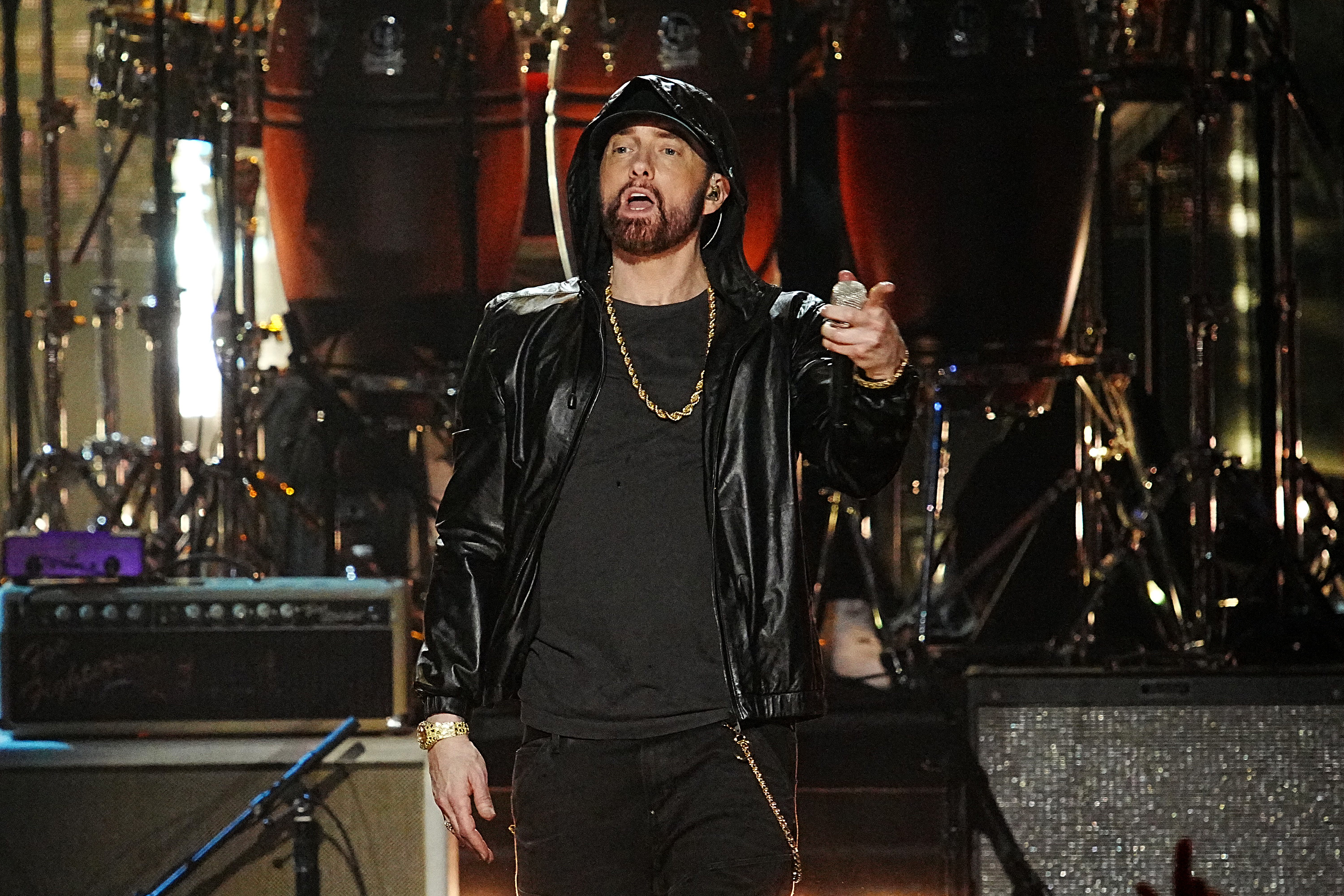 Eminem onstage