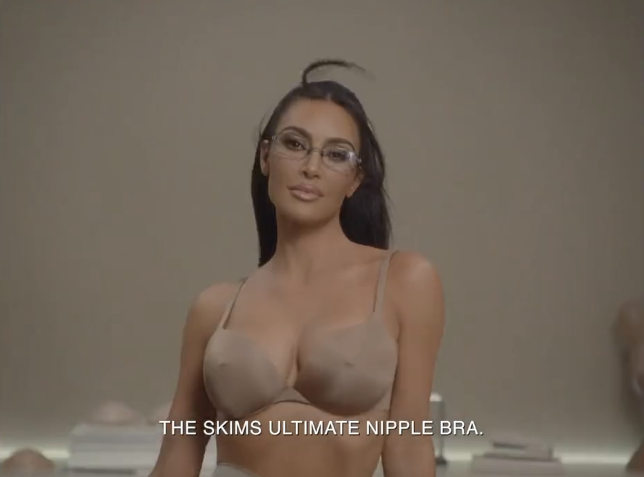 kim in a bra for the video