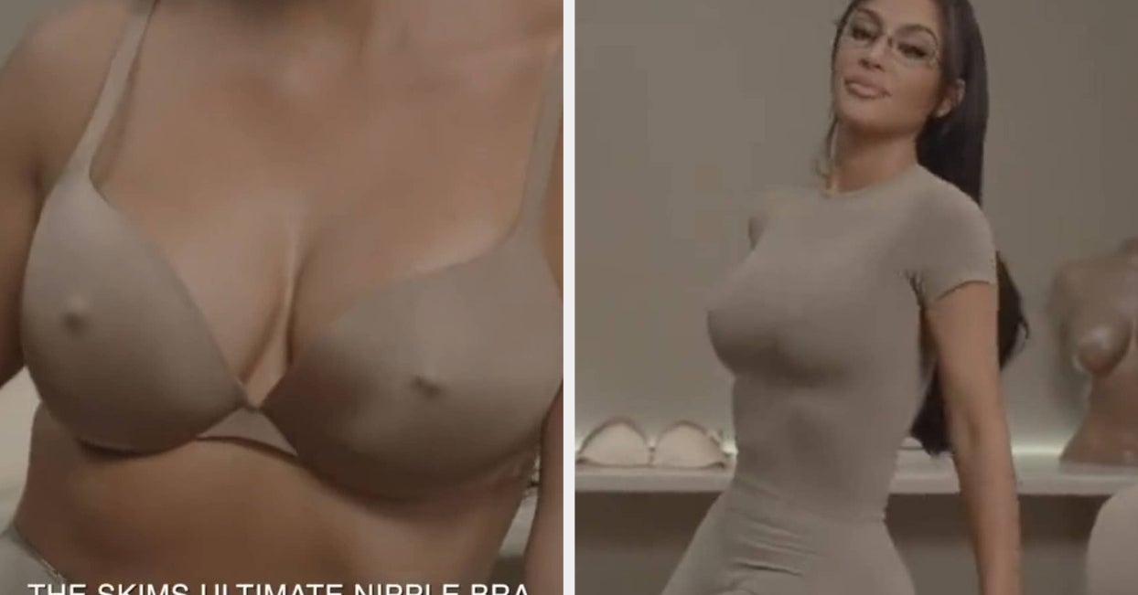 Kim Kardashian Reveals New Skims Nipple Bra