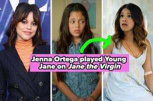 Jenna ortega now vs when she played young jane vs gina rodriguez as jane