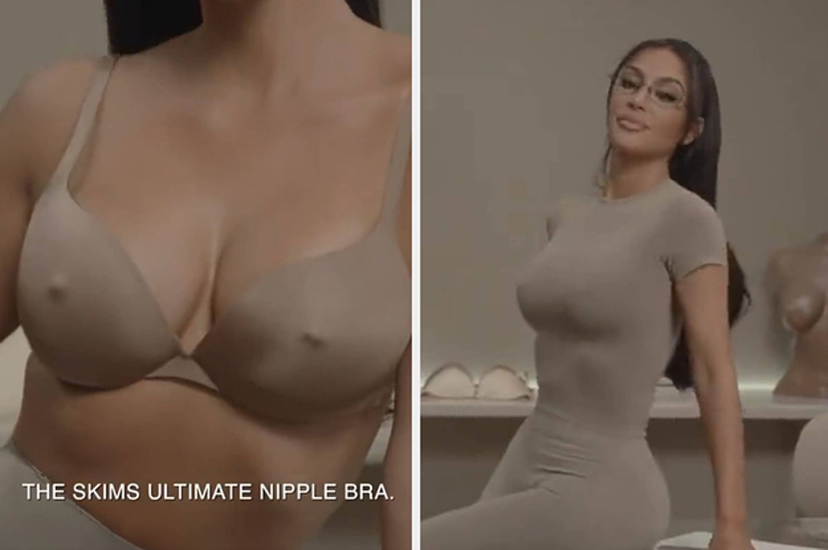 Kim Kardashian Reveals New Skims Nipple Bra