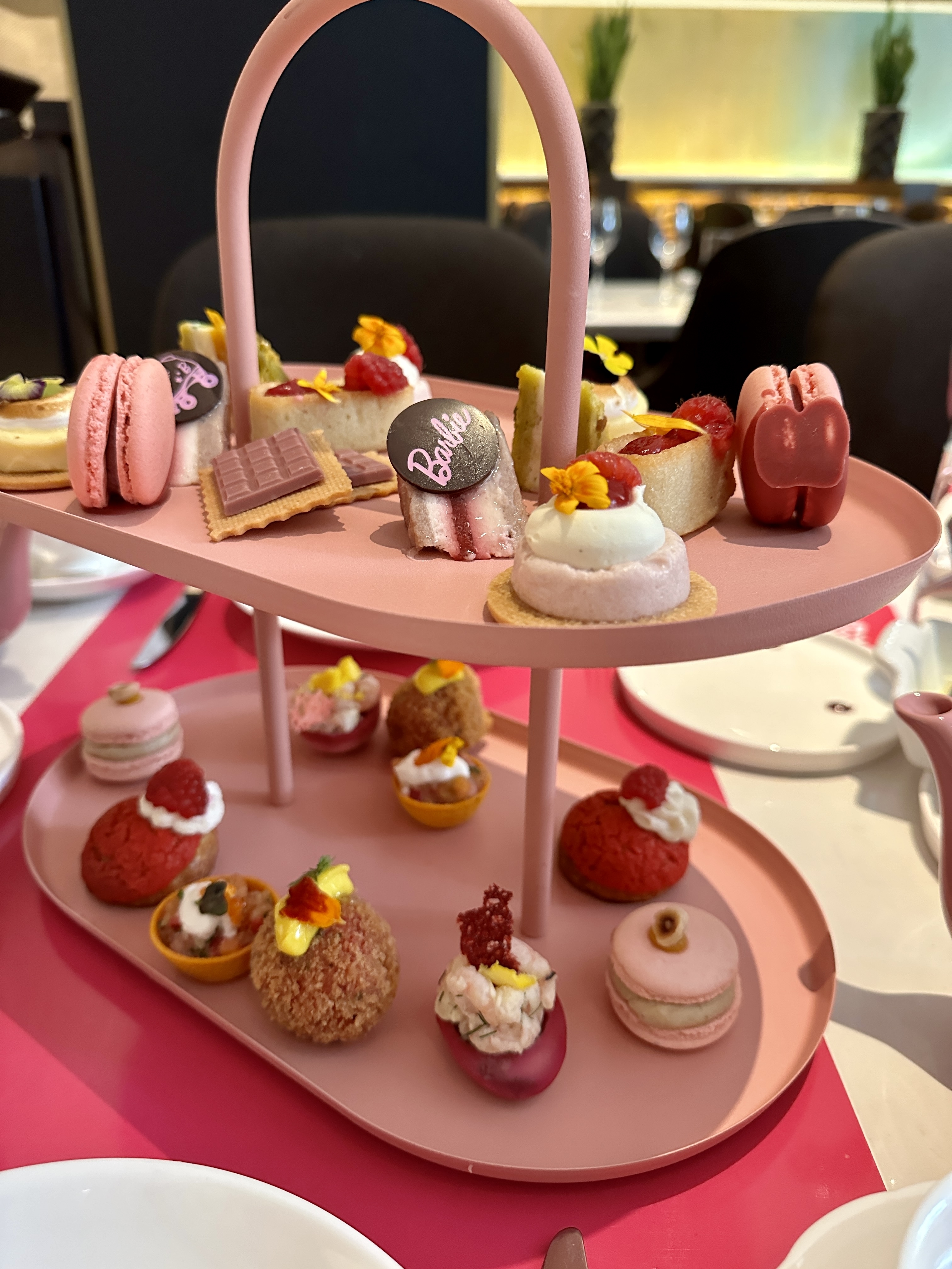 A tray of Barbie Themed treats