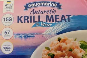 Package of tinned krill meat