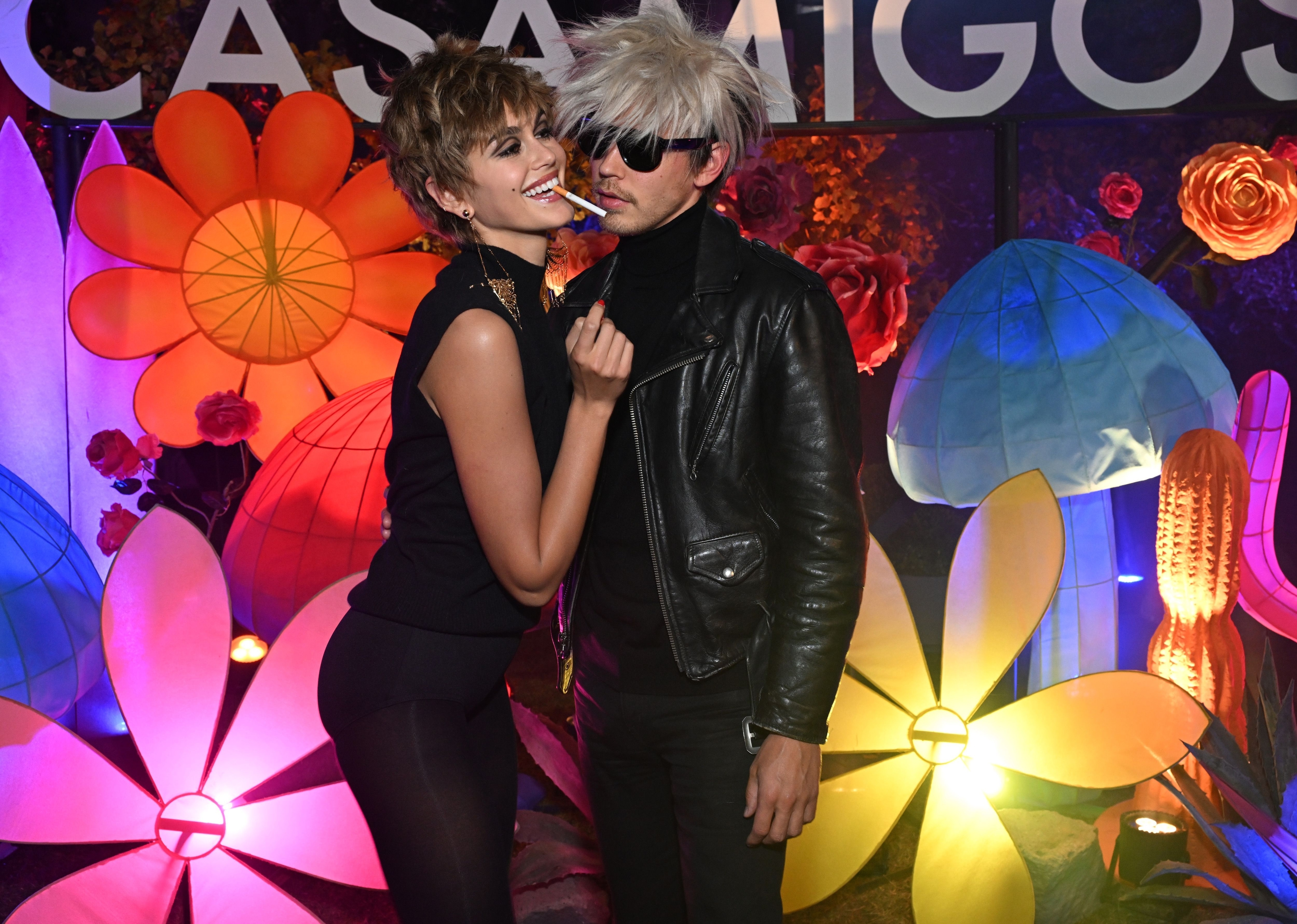 Kaia Gerber and Austin Butler in costume