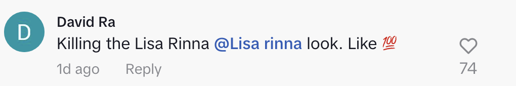 &quot;Killing the Lisa Rinna @Lisa rinna look. Like 100&quot;