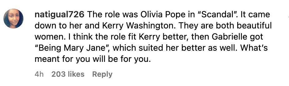 &quot;The role is Olivia Pope in &#x27;Scandal.&#x27;&quot;