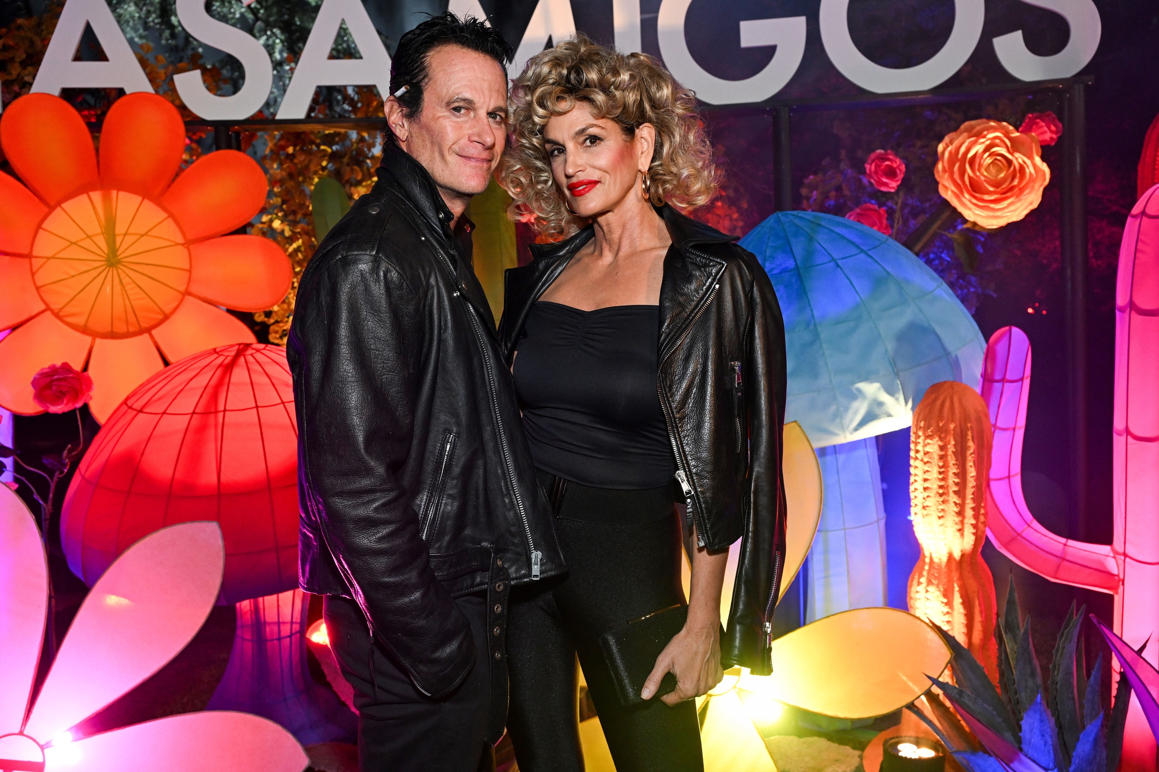 Rande Gerber and Cindy Crawford as Danny and Sandy from &quot;Grease&quot;