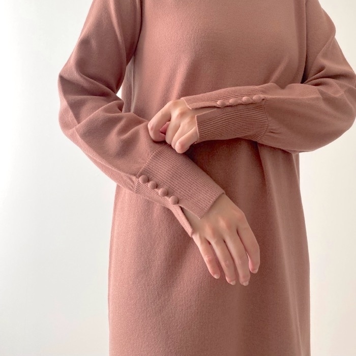 GUのオススメのワンピース「フレアニットワンピース（長袖）Z」