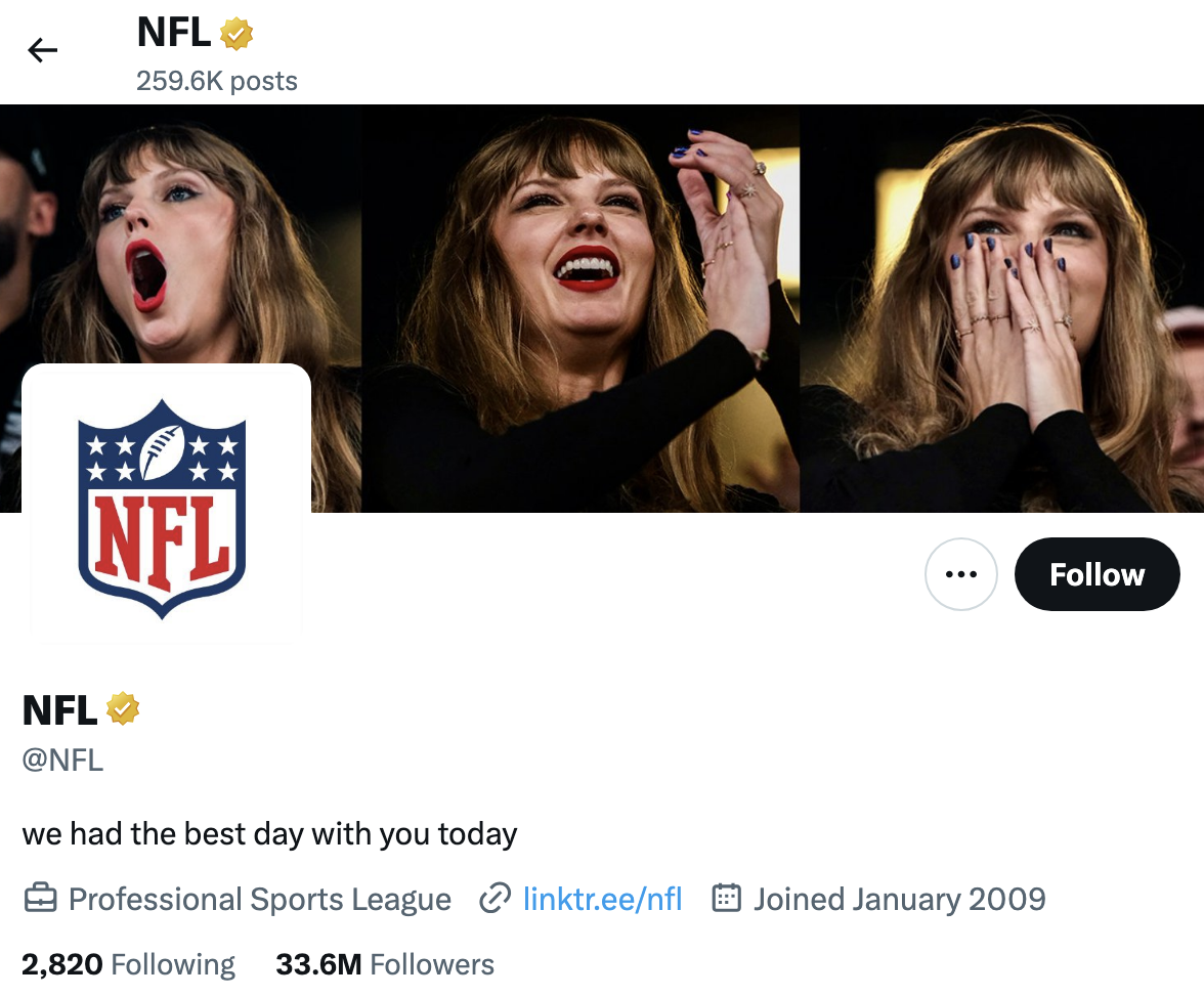 The Swifties are here and NFL Twitter will never be the same