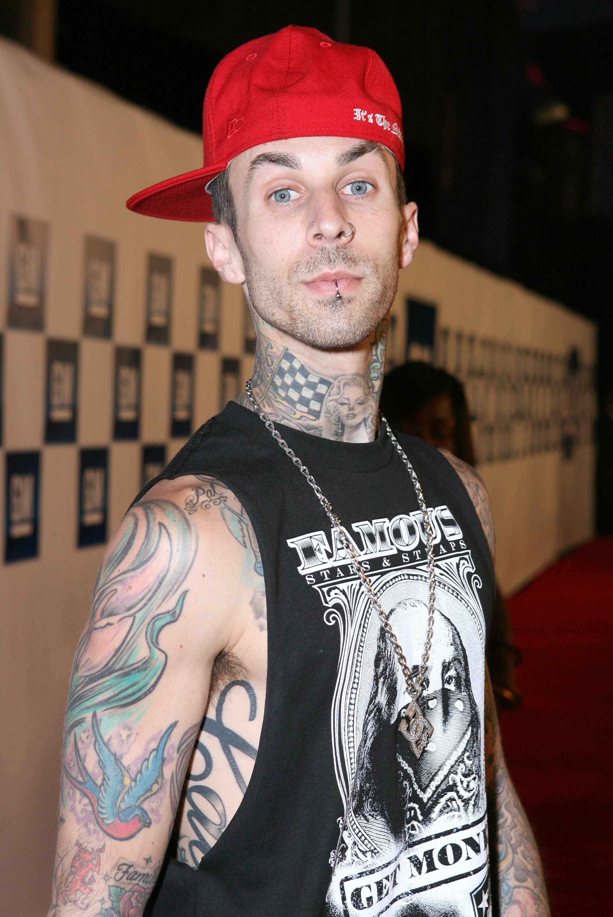 Closeup of Travis Barker