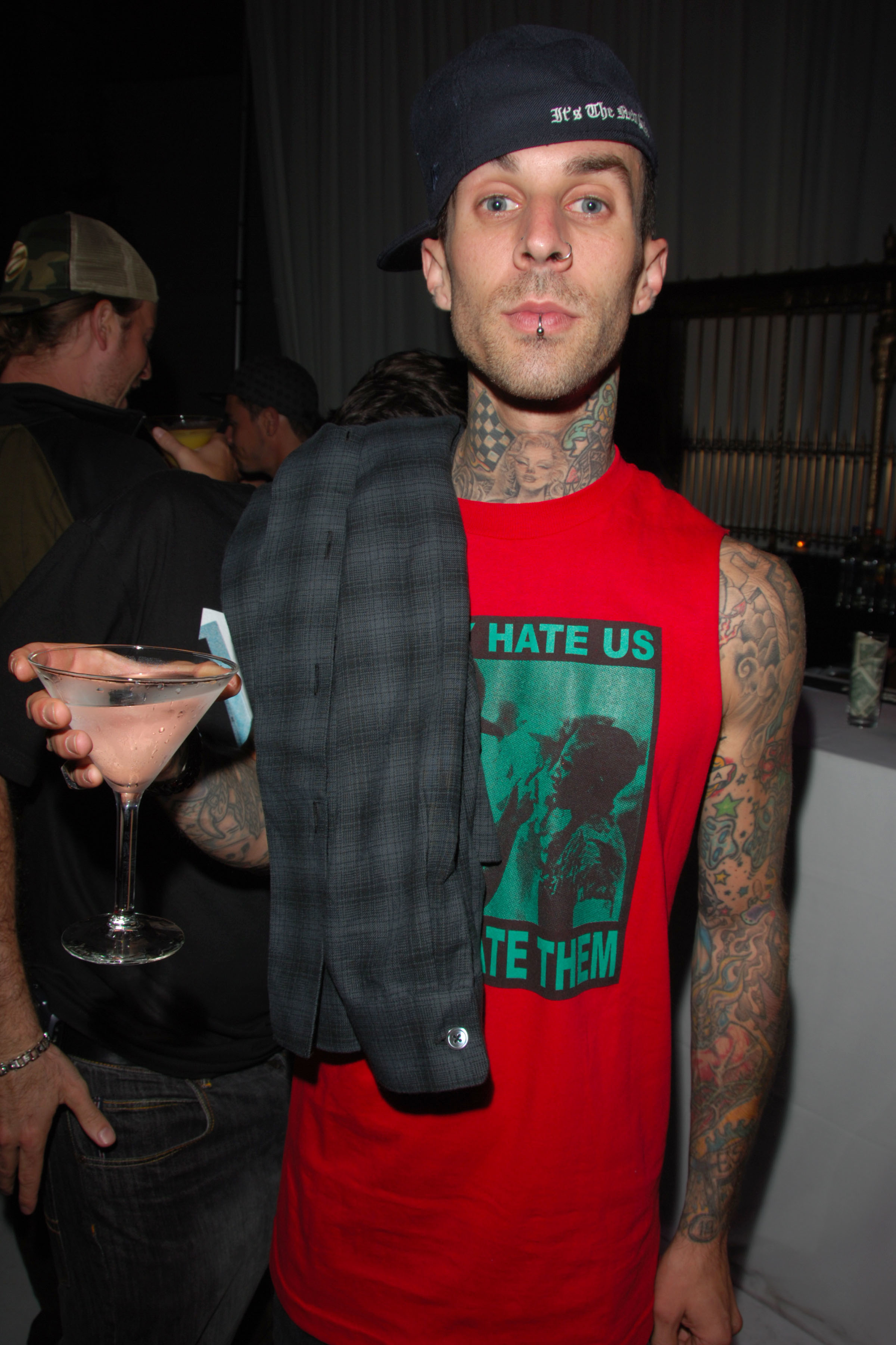 Closeup of Travis Barker